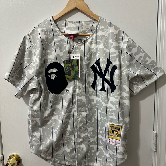 BAPE X MITCHELL NESS YANKEES JERSEY Medium M